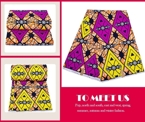 New Arrival Nigerian DIY Dress Material African Cotton Polyester Wax Prints Fabric Real Wax 6 Yards