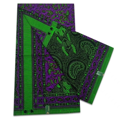 Fashion Nigerian DIY Dress Material African Cotton Polyester Wax Prints Fabric Real Waxed 6 Yards