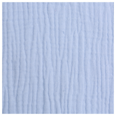 100% Cotton Double Layer Gauze Fabric Baby Swaddle Blankets Fabric 40S 130GSM Seersucker Cotton Crepe Fabric