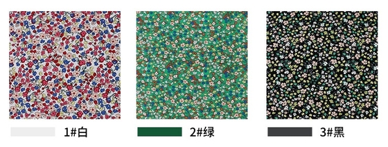 100%Cotton Multicolor Small Flower Pattern Digital Printed Fabric Woven Poplin Muslin Fabric for Shirt Uniform Garment