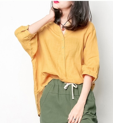 Soft Plain Dyed Blend Woven 30% Linen 70% Cotton Fabric for Garment Dress Cloth Home Textile