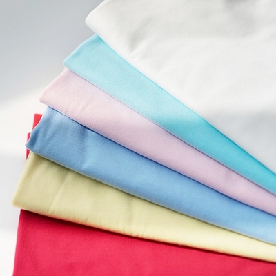 100% Cotton Jersey Weft Knitted Plain Textile Fabric for Underwear Bra Sportswear Garment