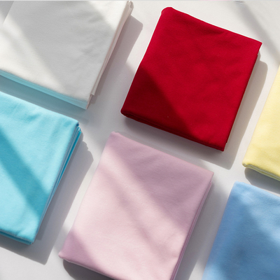 100% Cotton Jersey Weft Knitted Plain Textile Fabric for Underwear Bra Sportswear Garment