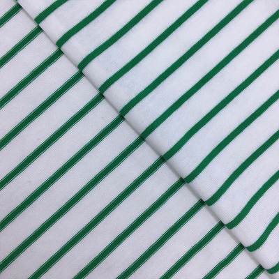 100% Combed Cotton Knitted Stripe Jersey Fabric Cotton Combed Stripe Fabric for Undershirts