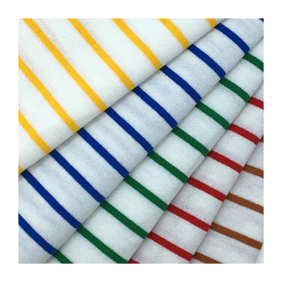 100% Combed Cotton Knitted Stripe Jersey Fabric Cotton Combed Stripe Fabric for Undershirts