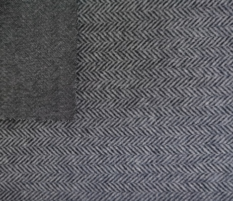 Polyester Cotton Stretch Plain-dyed Herringbone Knitted Jacquard Fabric for Garment Home Textile