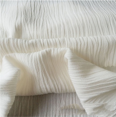 40S Gauze Crinkle Cotton Fabric Woven 100% Cotton Tie Dyed Crepe Gauze Fabric for Underwear Shirt Nightwear Garment