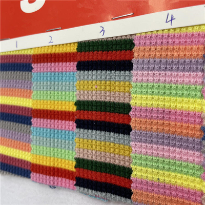 300Gsm Tie Dyed 96.5%Cotton 3.5%Spandex Waffle Knit Fabric Cotton 4 Way Stretch Waffle Stripe Knitted Fabric