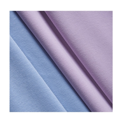 Custom Elastane Garment Cloth Solid 93% Cotton 7% Spandex 40S 220Gsm Knit Slub 1X1 Rib Fabric Cotton Fabric Roll