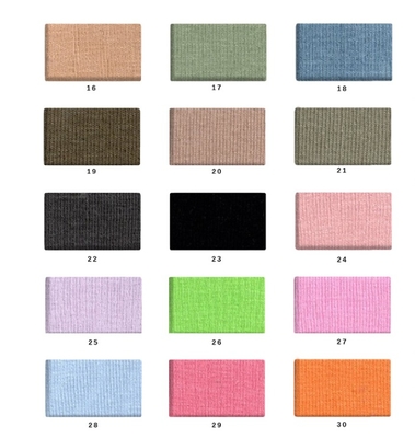 Custom Elastane Garment Cloth Solid 93% Cotton 7% Spandex 40S 220Gsm Knit Slub 1X1 Rib Fabric Cotton Fabric Roll