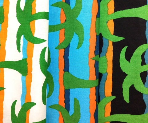 Custom Printing 40s 133*72 100% Cotton Coconut Tree Printed Poplin Fabric Cloth for Garment and Home Textile Cotton Fabric Roll