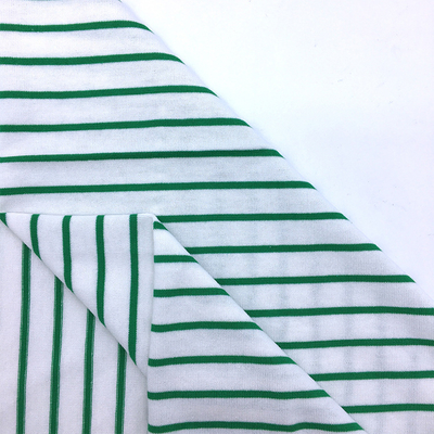 100% Combed Cotton Knitted Stripe Jersey Fabric Cotton Combed Stripe Fabric for Undershirts